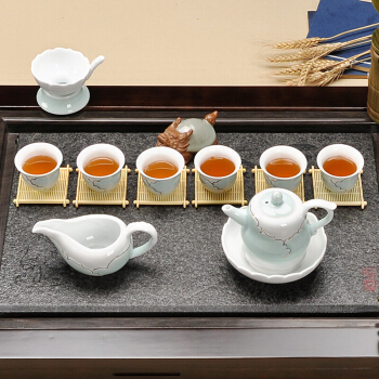 エルメス ティー カップ ティーポット アフタヌーン ティー 紅茶 ポット おしゃれ 素臻セットカンフー茶器セット家庭用陶磁器紫砂茶器実木烏金石茶盆茶釜四合一ガラス電磁気炉事務室茶器蓮魚烏金石金象眼画玉 写真価格ブランド見積 京東